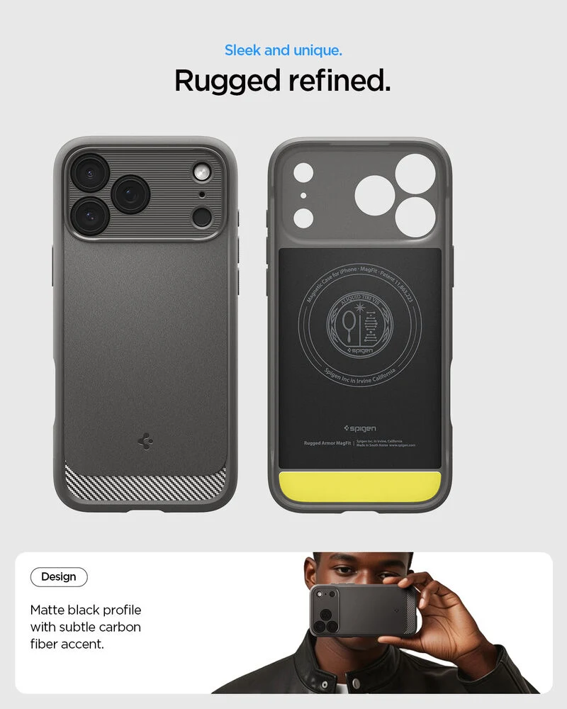 SPIGEN Rugged Armor MagSafe Case for iPhone 18 Pro/17 Pro (Black)