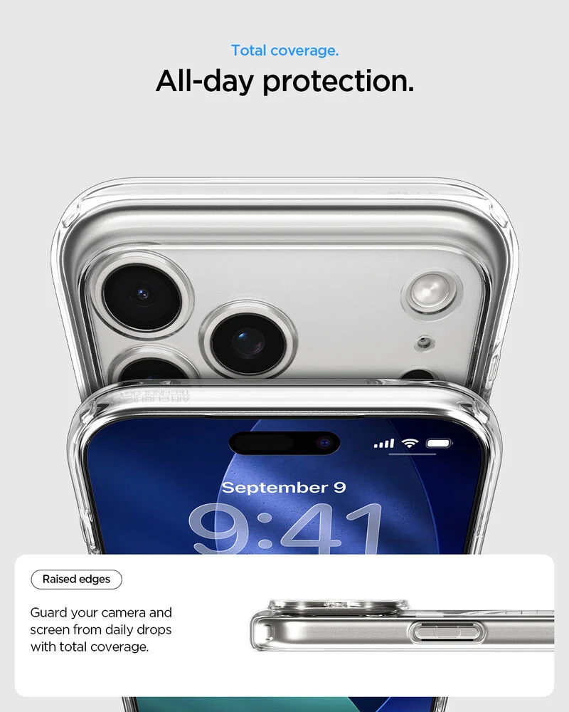 SPIGEN Ultra Hybrid MagSafe Case for iPhone 18 Pro Max/17 Pro Max (Clear Case/Gold Ring)