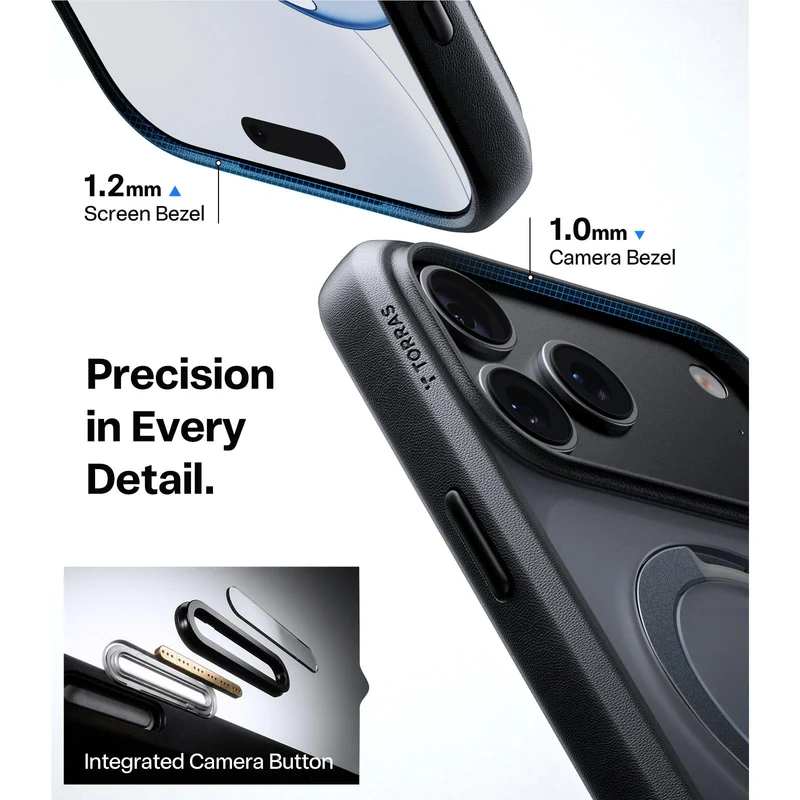 Torras Ostand Q3 Spin Case for iPhone 18 Pro Max (Black)
