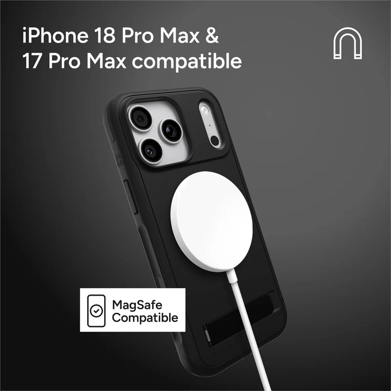 ZAGG Sedona Snap KickStand Case for iPhone 18 Pro Max/17 Pro Max (Black)