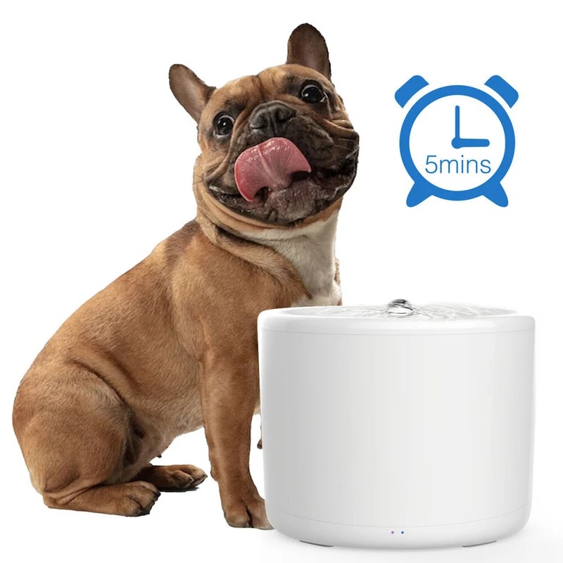 Tech4Pets 2L Smart Water Fountain w/ UV Filter Light for Pets WiFi App Support