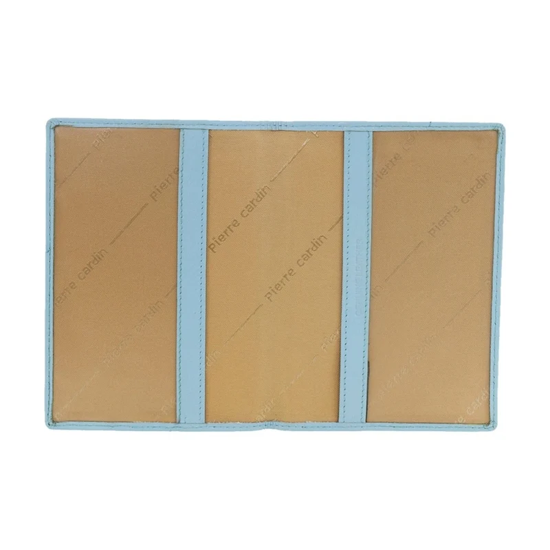 Pierre Cardin Leather Passport Holder/Cover Protected RFID Wallet Aqua
