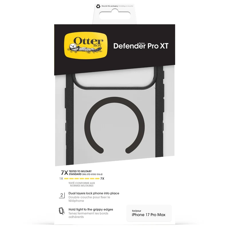 OtterBox Defender Pro XT Magnetic Case for iPhone 18 Pro Max (Clear/Black)