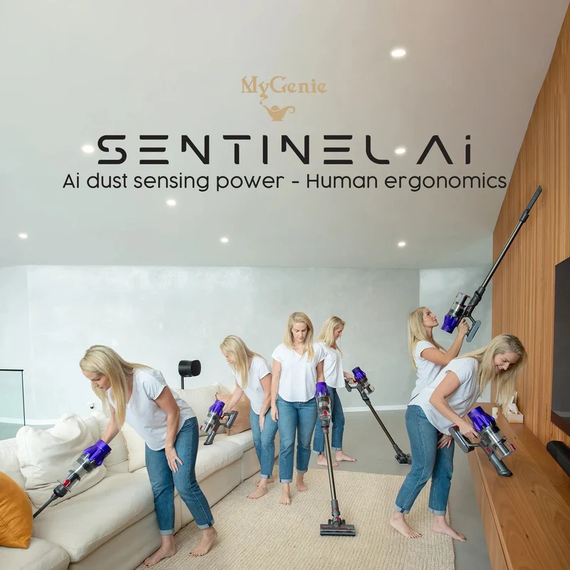 My Genie Sentinel Ai Pro Stick Vac With Mop (Grey)