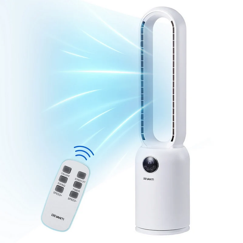 Devanti 2in1 Bladeless Fan Air Purification with Remote 88cm