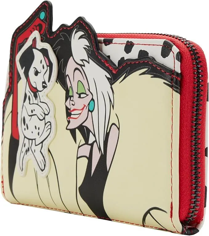 Loungefly Disney 101 Dalmatians - Cruella Scene Zip Around Wallet