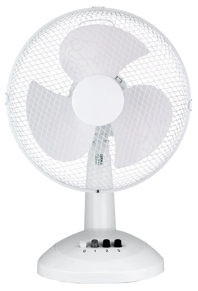 Sheffield 40cm Desk/Table Fan with 3 Speed Settings and Carry Handle in White (PL706)