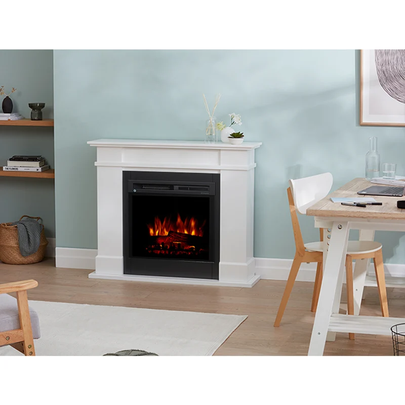 Dimplex 1500W Medium Rail Suite Portable LED Electric Fireplace Room Heater