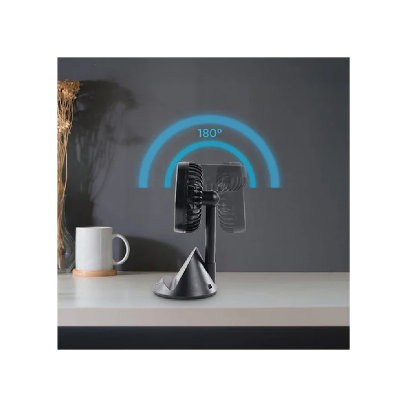 Goldair Portable Rechargeable Desk Fan with Wireless Induction Phone Charger