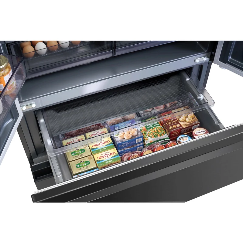 CHiQ CFD505NBSD 505L French Door Fridge (Black Steel)