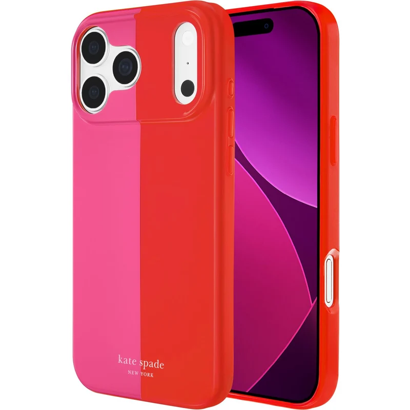 Kate Spade Magsafe Case for iPhone 18 Pro Max (Racing Stripe Pop Pink)