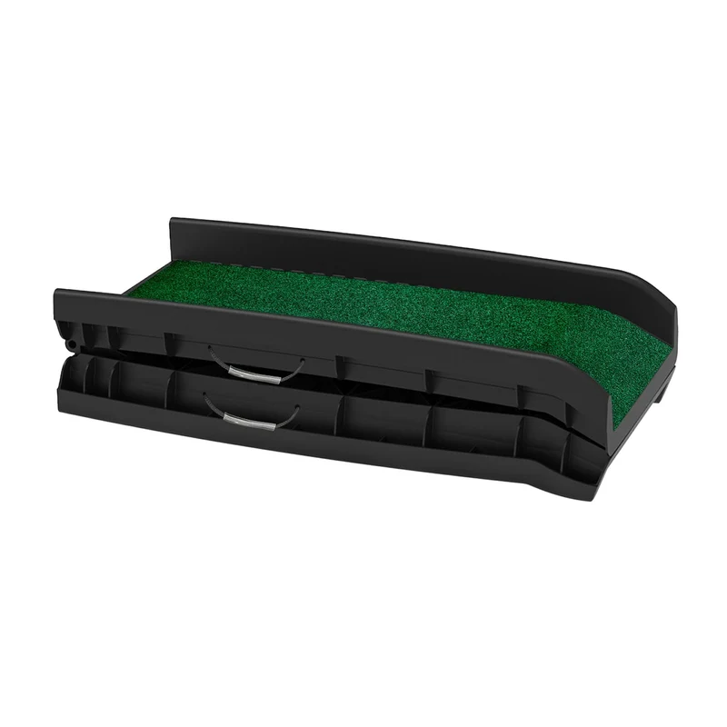 Furtastic Foldable Dog Ramp with Non Slip Synthetic Grass Lightweight Plastic Portable Pet Ramp for Car SUV