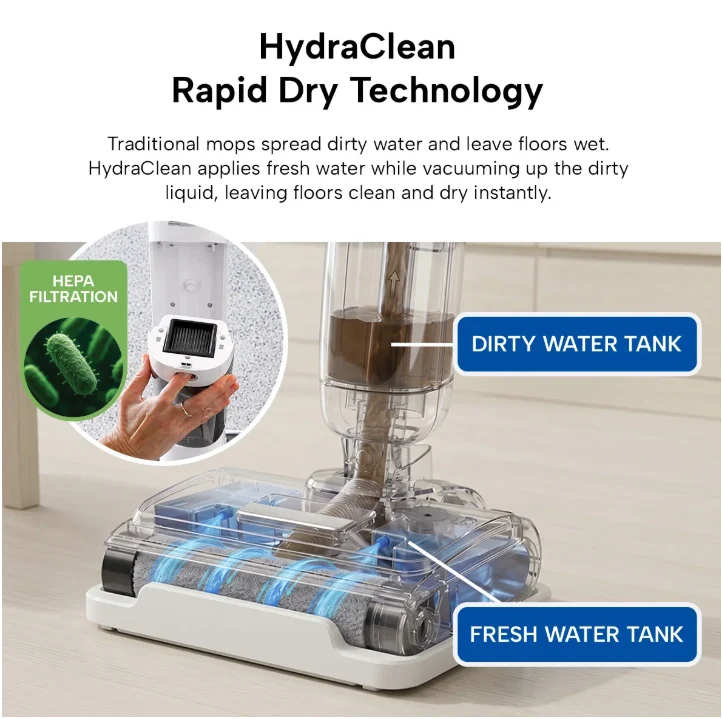 KRAPOF Cordless Hard Floor cleaner FX5 Black