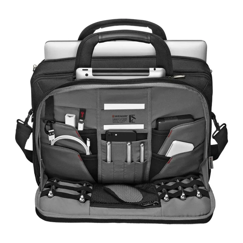 Wenger BC Pro Black Laptop Briefcase with Tablet Pocket Fits 14" to 16" Laptops