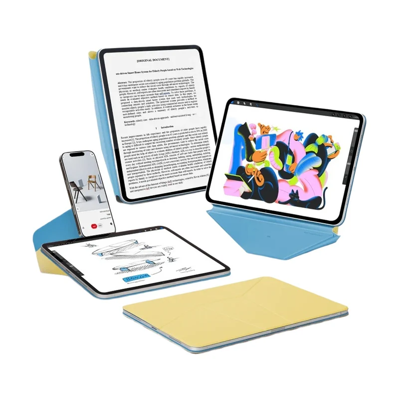 MOFT iPad Pro M4 M5 Dynamic Folio with Adjustable Angles Panna Cotta 11"