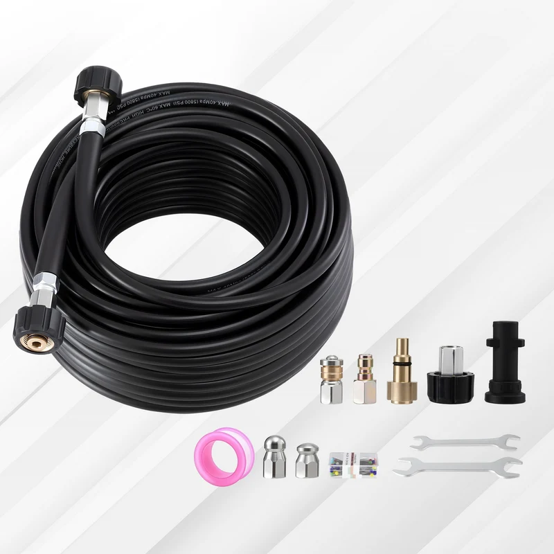 Giantz Pressure Washer Hose 30M 5800PSI Power Replacement Extension 1/4'' Quick Connect