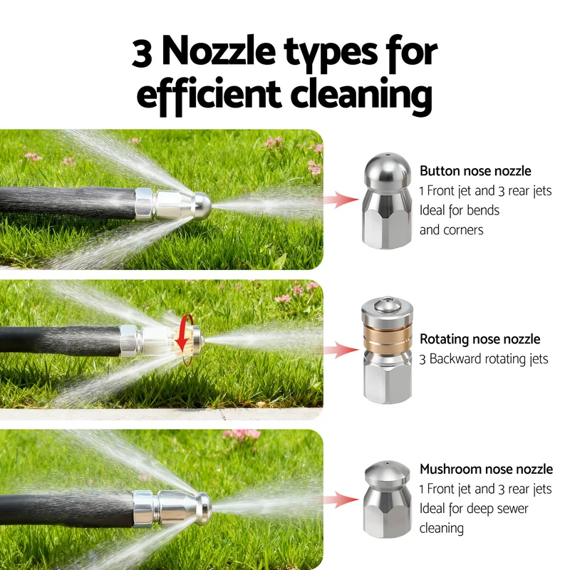 Giantz Pressure Washer Hose 30M 5800PSI Power Replacement Extension 1/4'' Quick Connect