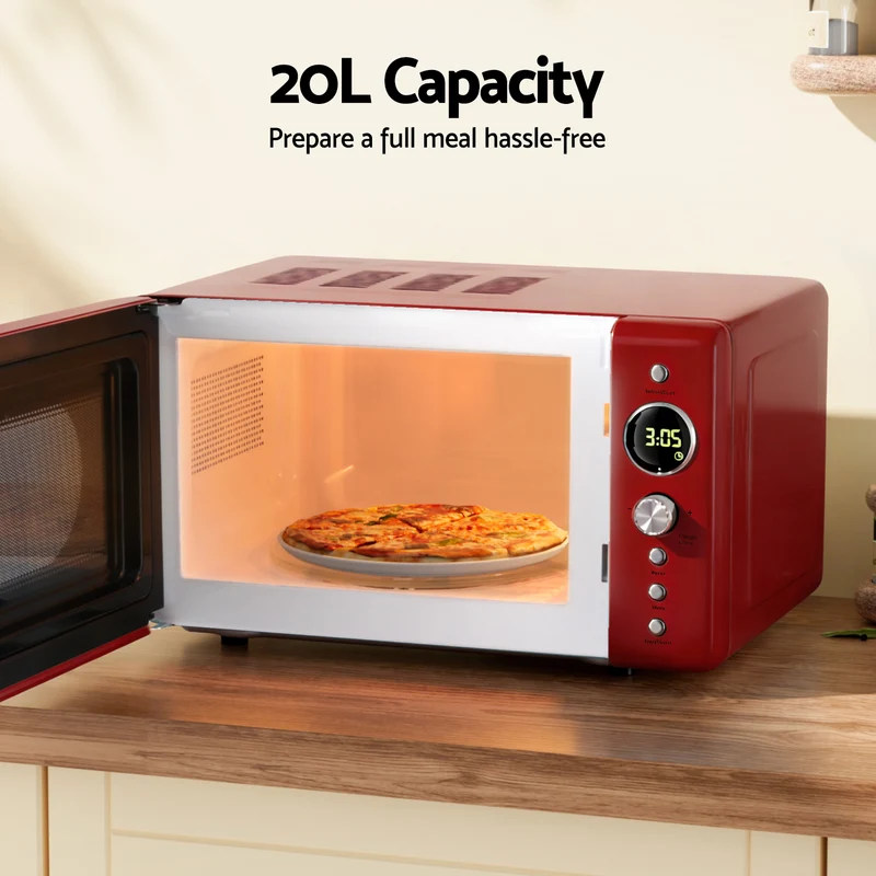 Devanti 20L Microwave Oven 700W Red
