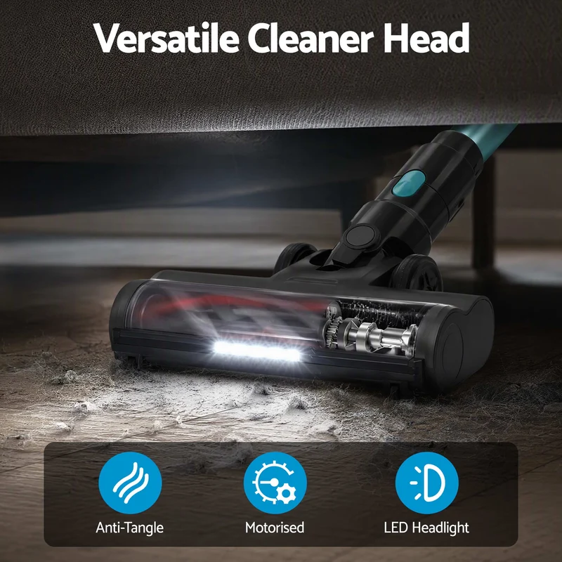 DEVANTI 30000Pa Cordless Stick Vacuum Cleaner 4-in-1 Handheld Vac Green