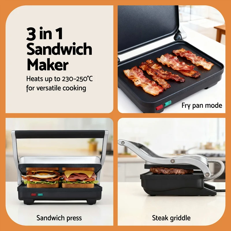 Devanti K7 Cordless Stick Vacuum Cleaner plus Sandwich Maker Panini Press