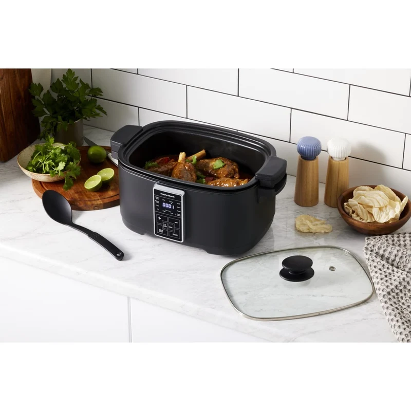 Morphy Richards Digital 6.5L Slow Cooker Matte Black 10 Preset Functions
