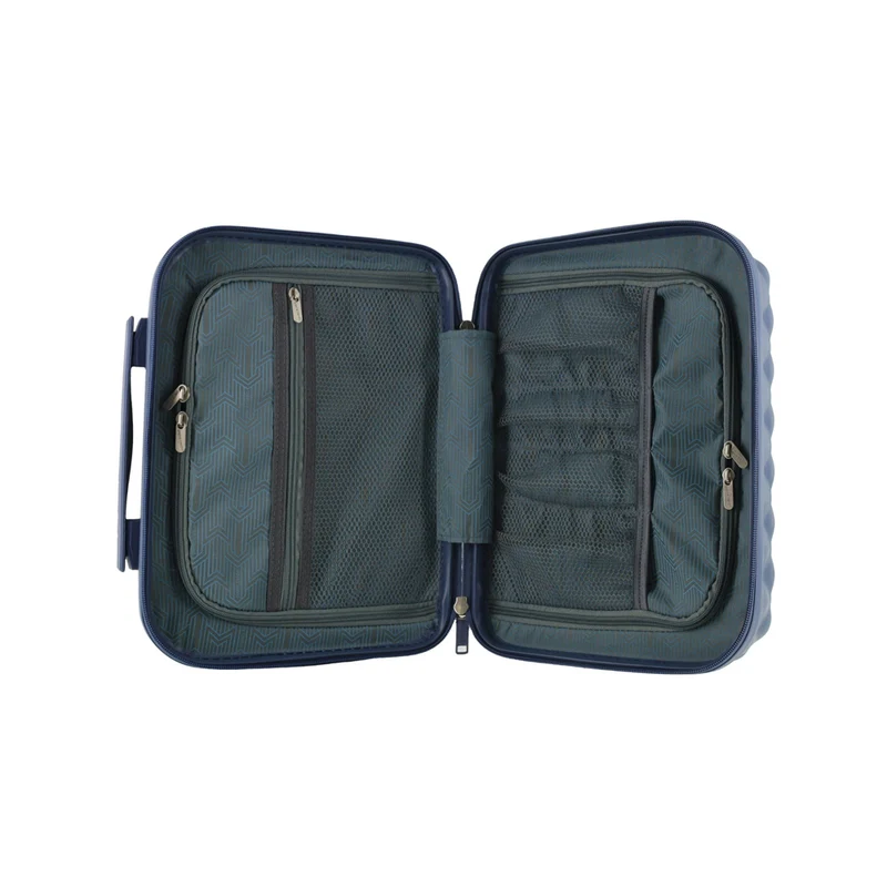 Pierre Cardin 4 Wheel Small Hard-Shell Beauty Travel Case 35cm - Teal