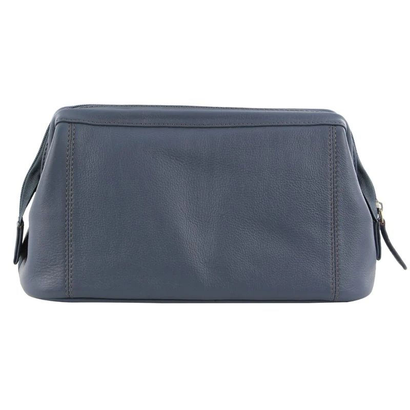 Pierre Cardin Rustic Leather Toiletry/Travel/Cosmetic Utility Bag Teal