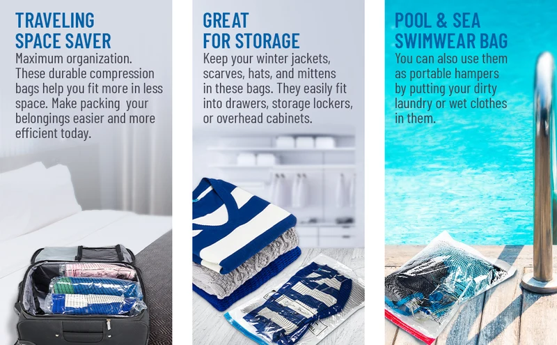 Lewis N. Clark Compression Seal Space Saver Bag [4 Packs]