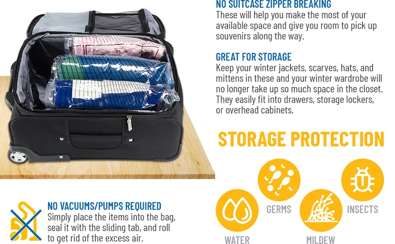 Lewis N. Clark Compression Seal Space Saver Bag [4 Packs]