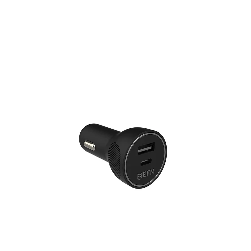 EFM 48W Dual Port Car Charger with Power Delivery and PPS (Black)