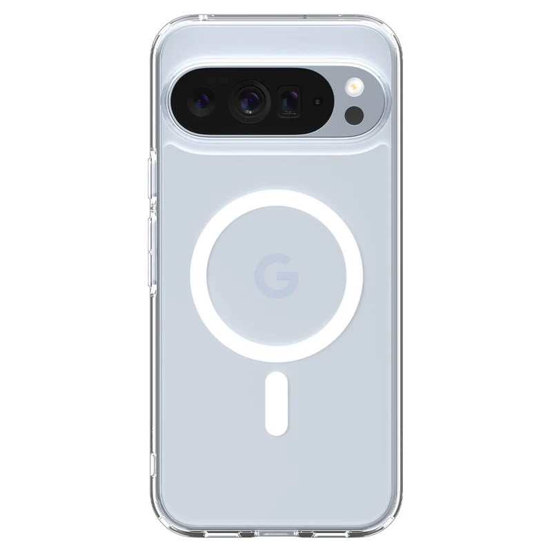 Spigen Google Pixel 10 Pro XL Ultra Hybrid (MagFit) Case (Clear Case / White Ring)