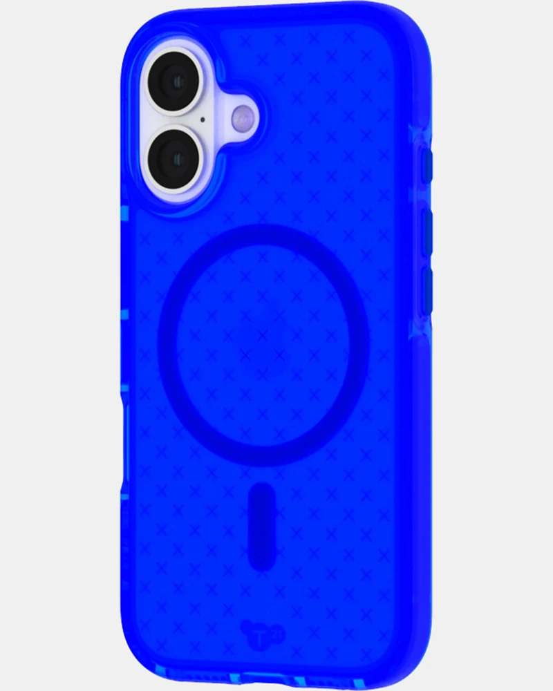 Tech21 EvoCheck Phone Case for iPhone 16 with MagSafe (Cobalt Blue)