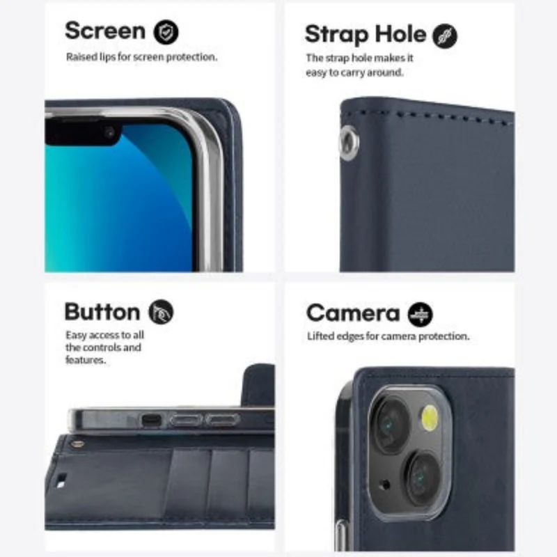 Goospery Bluemoon Diary for iPhone 16 Pro Max - Rose Gold, With Magsafe