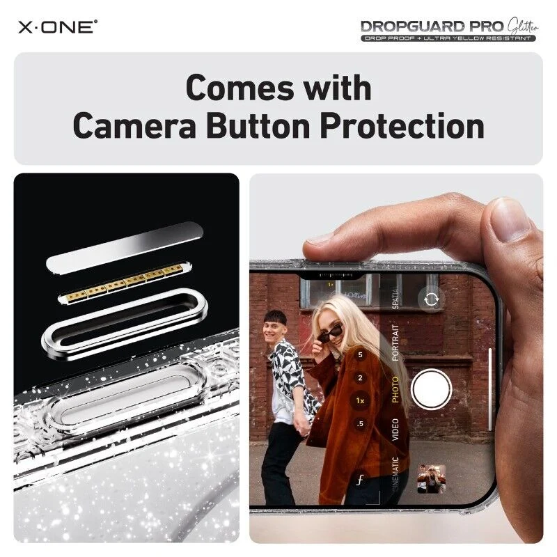 X.One [Mgsafe] Glitter Impact Protection Case iPhone 17 Air - Glitter Black
