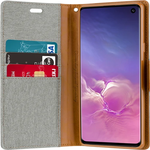 Goospery Canvas Diary For iPhone 13 Pro Max - Blue