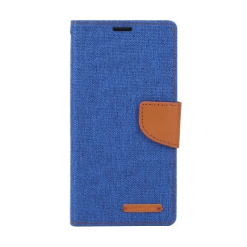 Goospery Canvas Diary case for iPhone 14 Plus - Blue