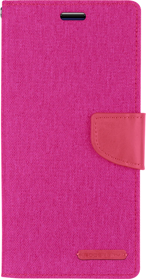 Goospery Canvas Diary For iPhone 13 - Pink
