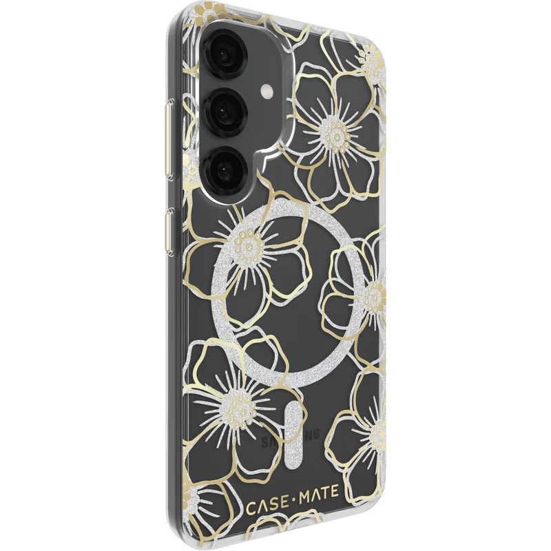 Case-Mate Floral Gems Case for Galaxy S25 (Gold)