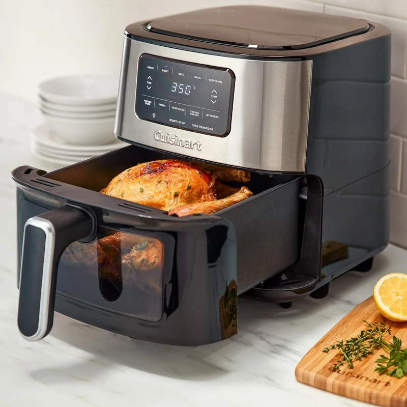 Cuisinart AirView 5.6L Air Fryer 1800W 5 Functions Viewing Window in Silver