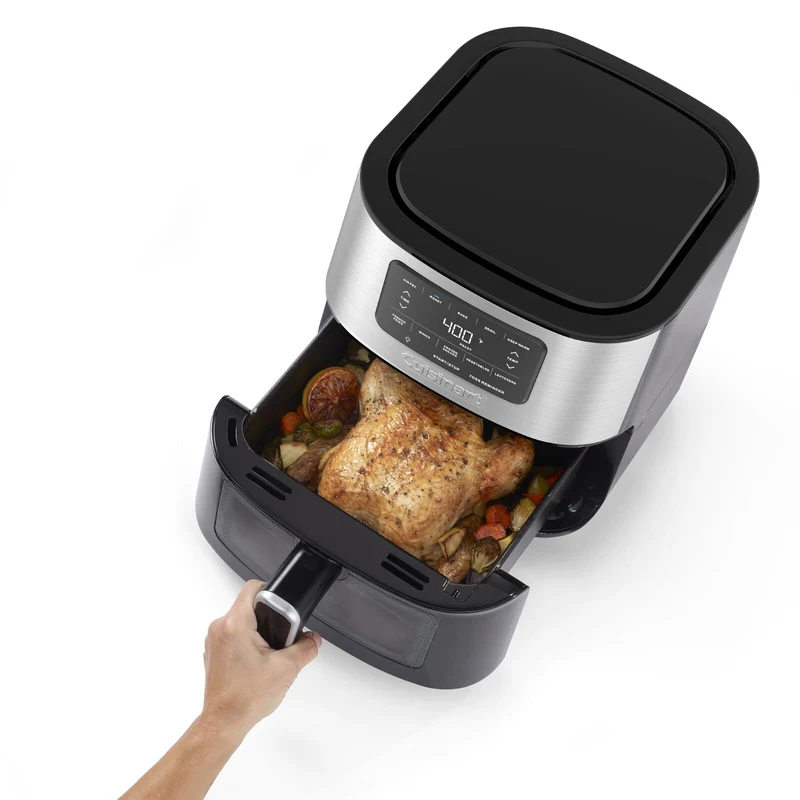 Cuisinart AirView 5.6L Air Fryer 1800W 5 Functions Viewing Window in Silver