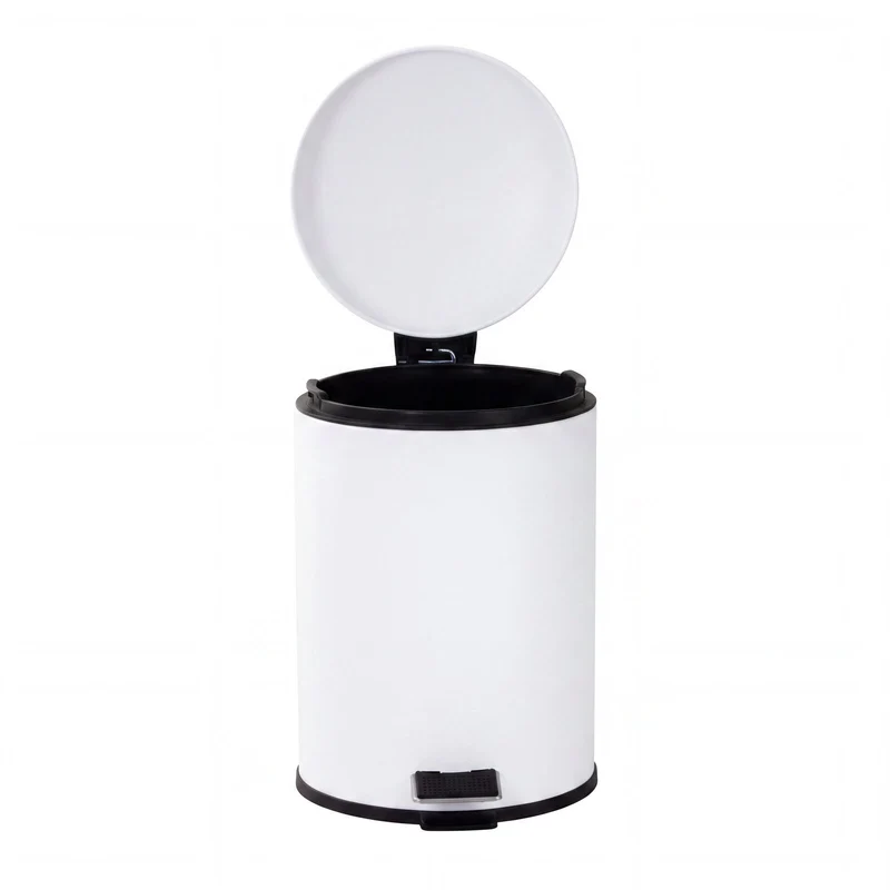Hacienda 6L Compact Pedal Bin with Stainless Steel and Plastic Construction