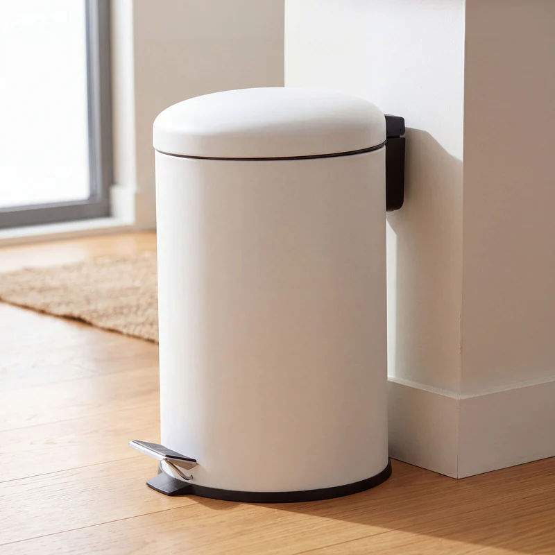 Hacienda 12L Pedal Bin with Stainless Steel and Plastic Construction