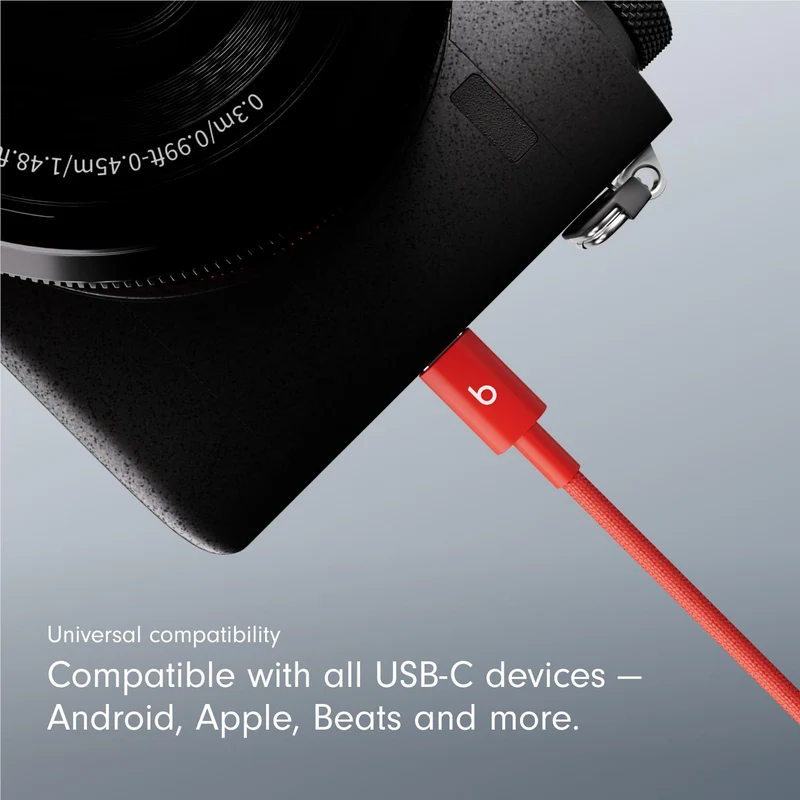 Beats USB-C to USB-C Woven Cable 1.5m (Rapid Red)