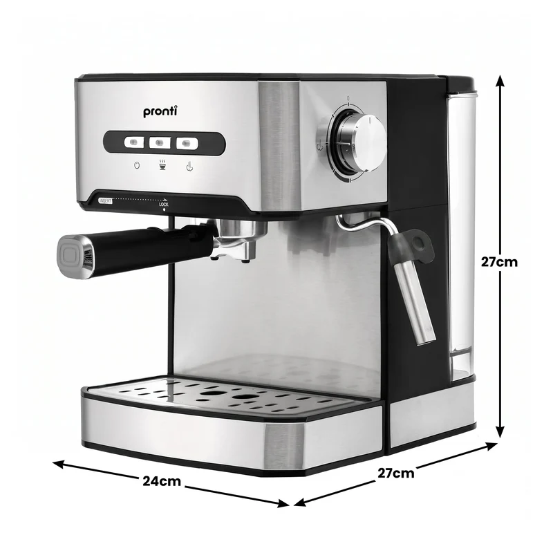 Pronti 1.6L Automatic Coffee Espresso Machine with Steam Frother