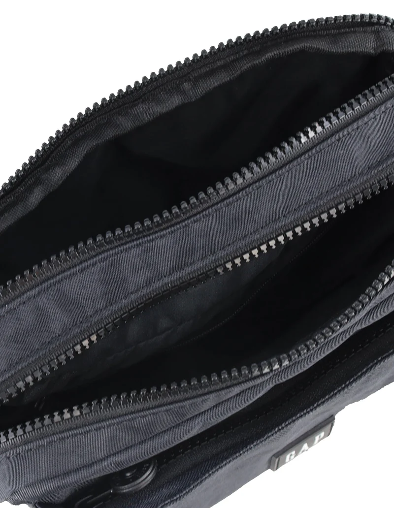 GAP Whomen's Nylon Shoulder Crossbody Bag w/ Secure Zip 25x18cm Black