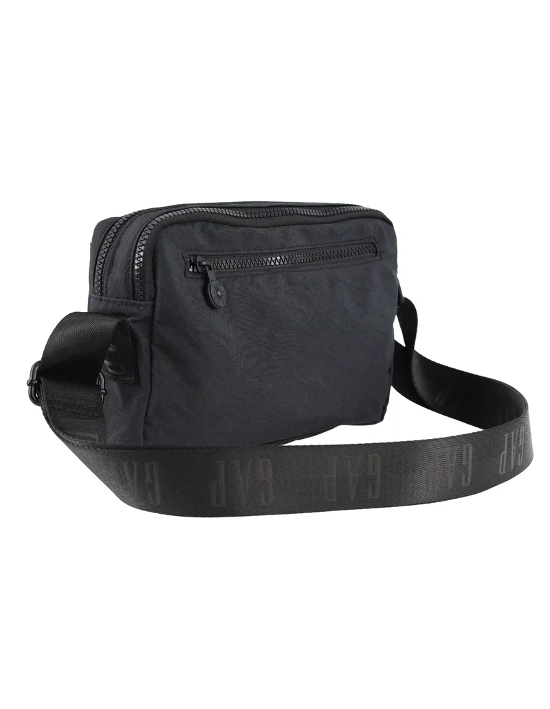 GAP Whomen's Nylon Shoulder Crossbody Bag w/ Secure Zip 25x18cm Black