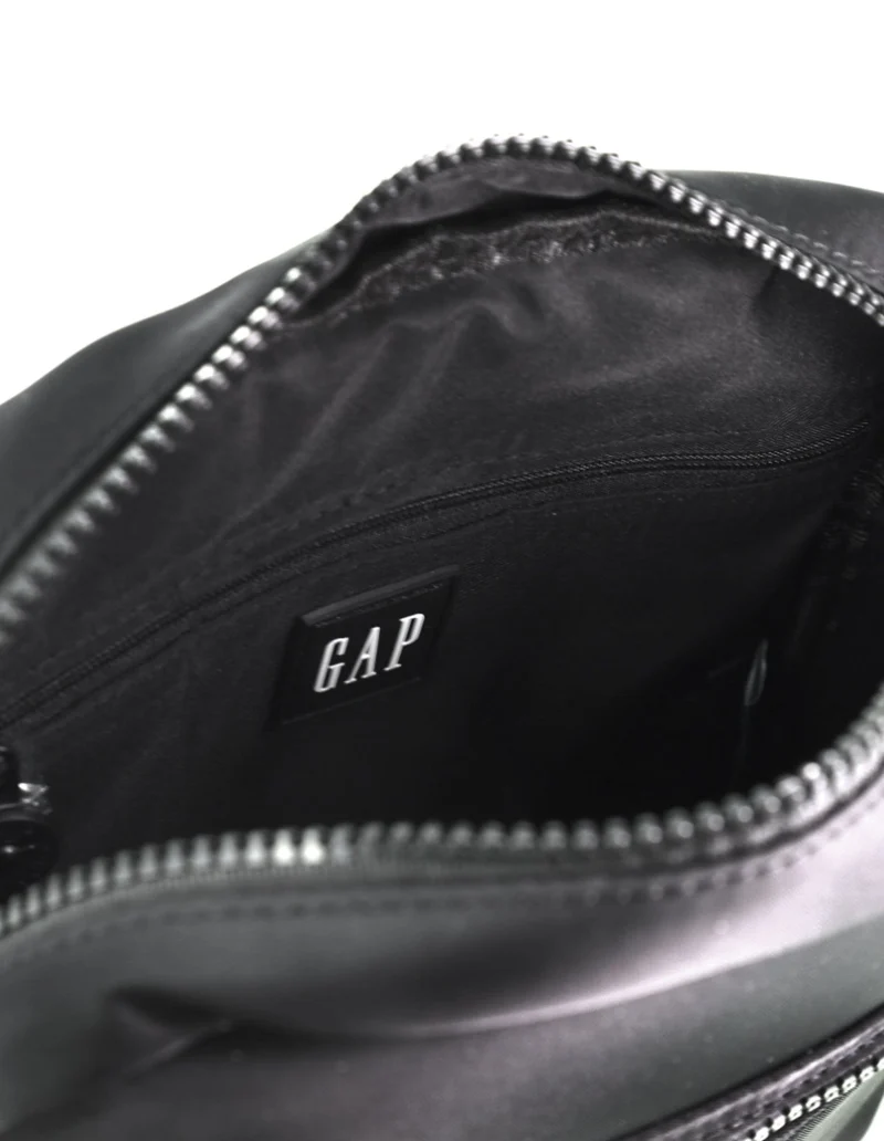GAP Unisex Nylon Shoulder Crossbody Bag w/ Secure Zip 24x29cm Black