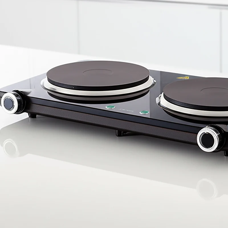 Westinghouse Electric 2250W Portable Double Solid Hotplate (Black)
