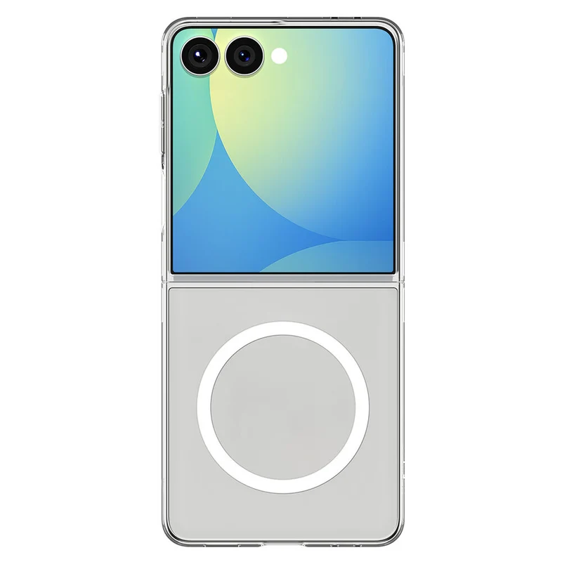 Spigen Samsung Galaxy Z Flip 7 Air Skin (MagFit) Case - Clear Case / White Ring