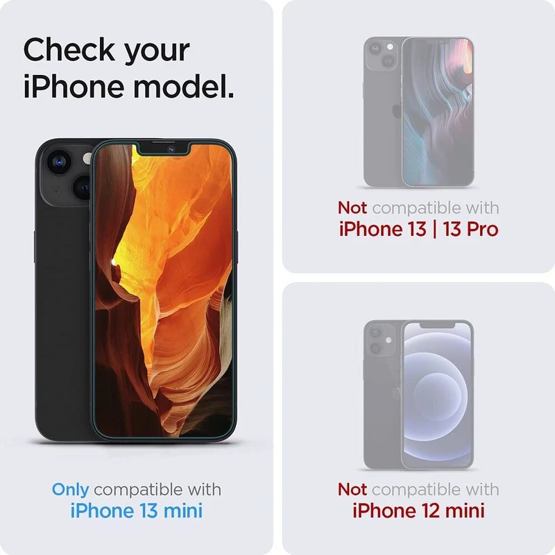 Spigen Apple iPhone 13 mini EZ Fit GLAS.tR Slim Glass Screen Protector - Clear